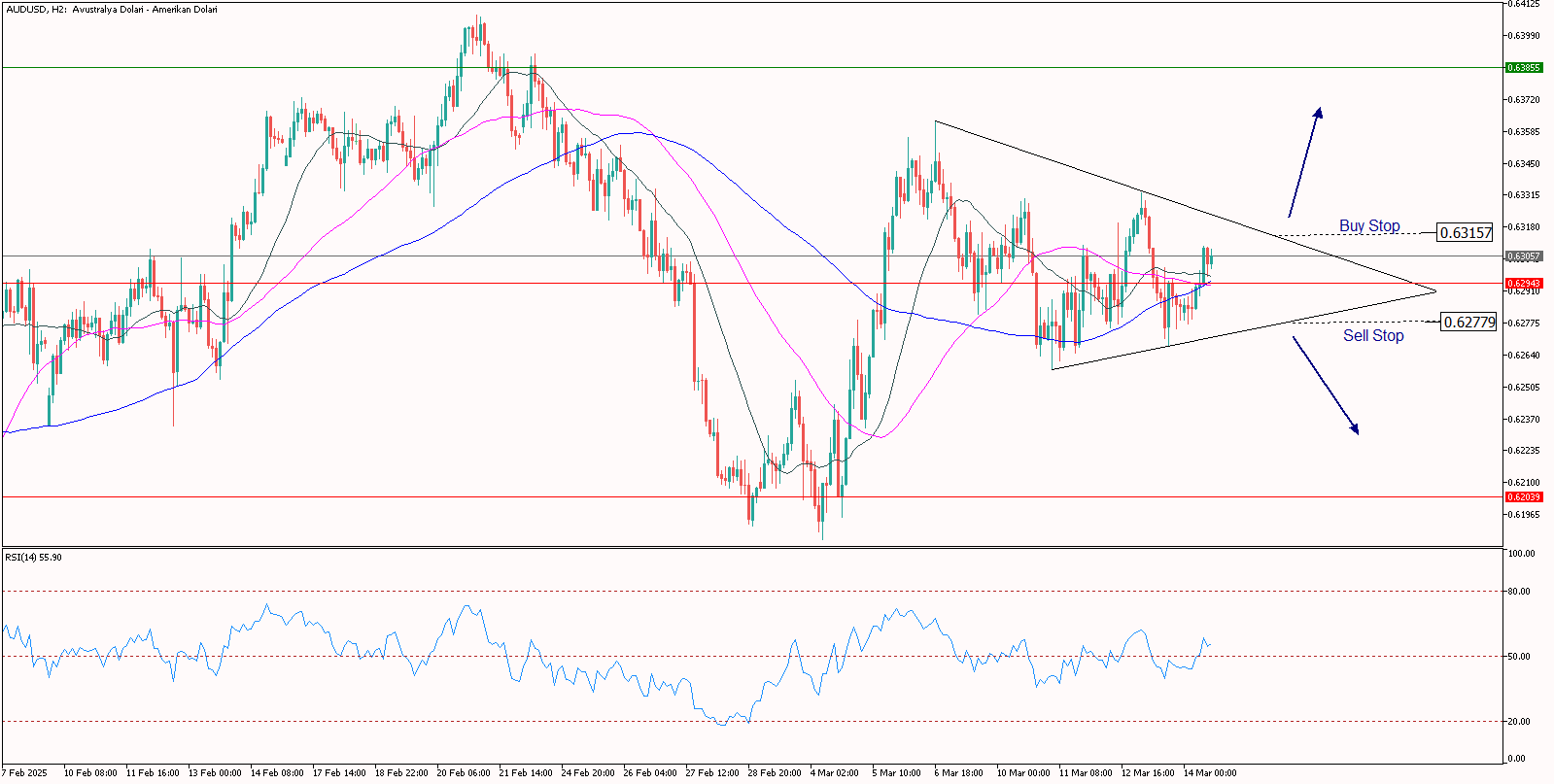 Gün İçi AUDUSD Analizi 14.03.2025